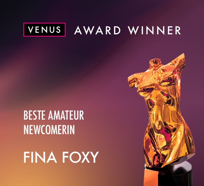 Offizielle Venus Awards 2022 Siegergrafik FinaFoxy Beste Amateur Newcomerin