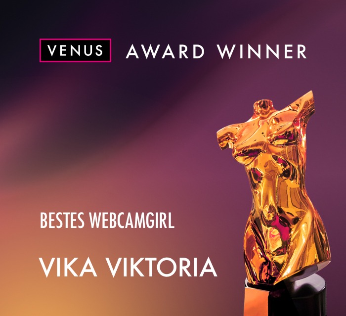 Offizielle Venus Awards 2022 Siegergrafik Vika Viktoria Bestes Webcamgirl