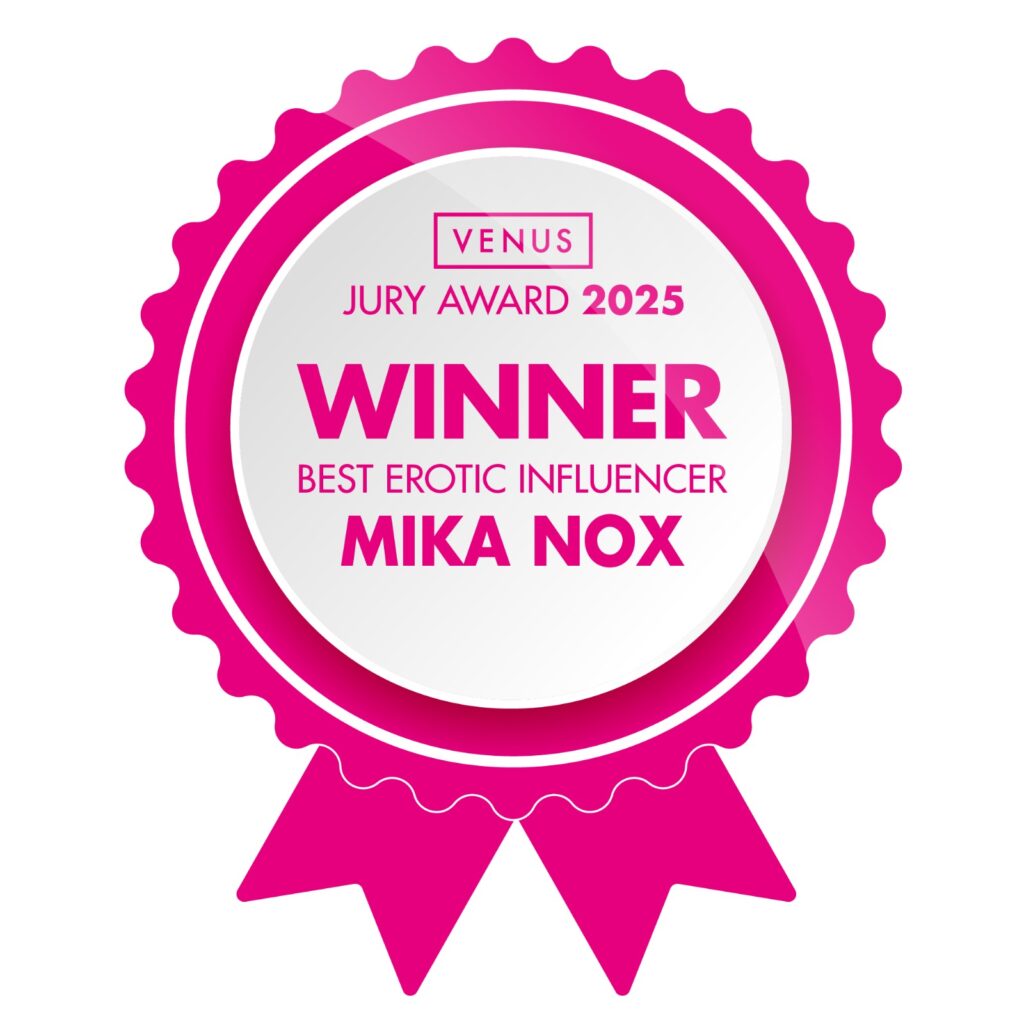 Offizielle Venus Awards 2025 Siegergrafik Juryaward Best Erotic Influencer Mika Nox